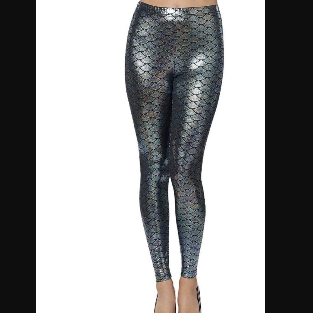 Mermaid Fish Scale Leggings by ONLINE LEGGING STORE - XL - NWT - Picture 5 of 9